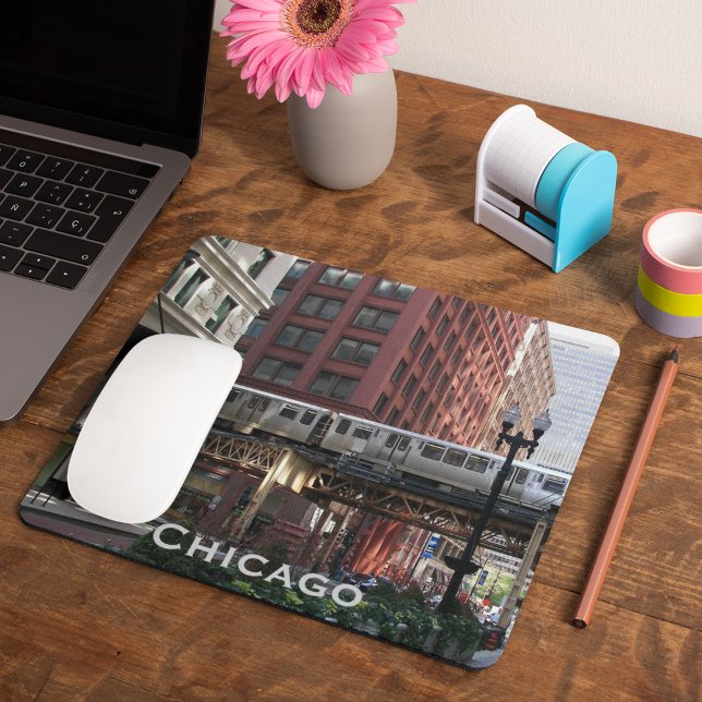 Chicago Elevated Loop Train Mouse Pad (In Situ)