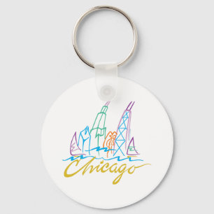 CHICAGO-EMB KEY RING