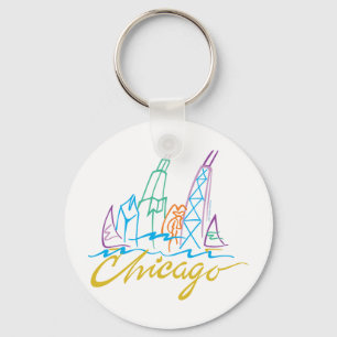 CHICAGO-EMB KEY RING