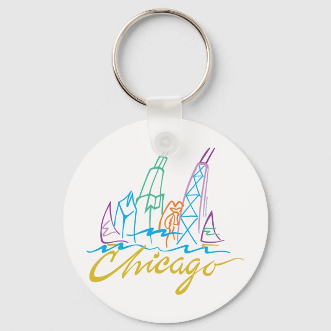 CHICAGO-EMB KEY RING (Front)