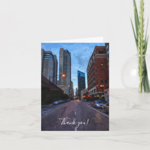 Chicago Evening Drive Thank You Card