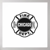 Chicago Fire Dept Black Logo