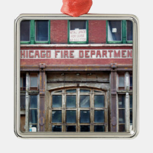 Chicago Fire Station Metal Tree Decoration