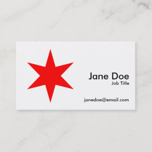 Chicago Flag 6-Pointed Star Business Card