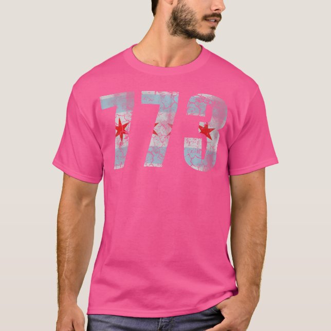 Chicago Flag 773 T-Shirt (Front)