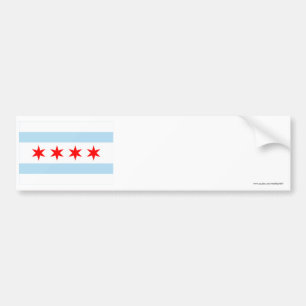 Chicago Flag Bumper Sticker