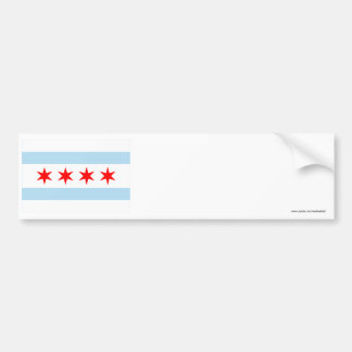 Chicago Flag Bumper Sticker