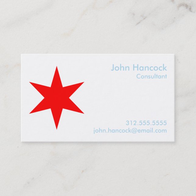 Chicago Flag Business Card w/ 2017 Calendar (back) (Front)