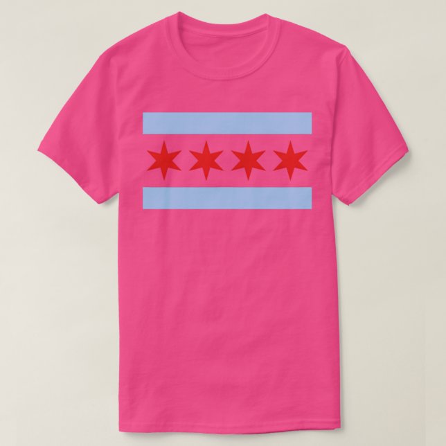 Chicago Flag City Of Chicago TShirt 7 (Design Front)