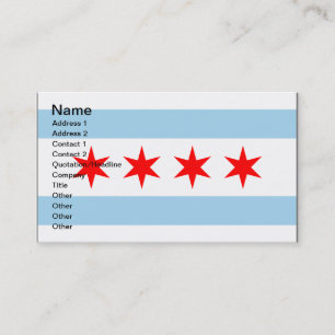 Chicago Flag customisable business calling cards