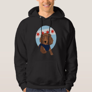 Chicago Flag Dachshund  1 Hoodie