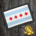 Chicago flag fashion, Illinois USA / patriots Trifold Wallet<br><div class="desc">Patriotic Wallets featuring USA state of Illinois fashion with Chicago flag - love my country,  travel gifts,  grandpa birthday,  national patriots / sports fans</div>