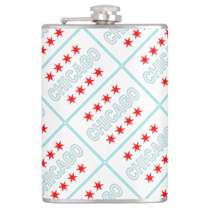 Chicago Flag Hip Flask
