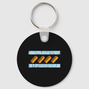 Chicago Flag Hotdog Shirt Funny Chicago Style Hot Key Ring