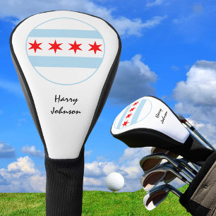 Chicago Flag & Monogrammed Golf Clubs Covers USA