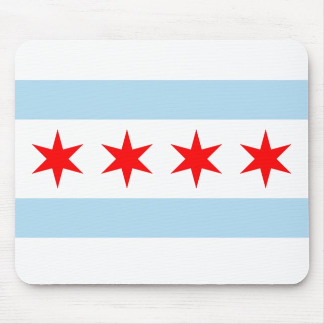 Chicago Flag Mouse Pad (Front)