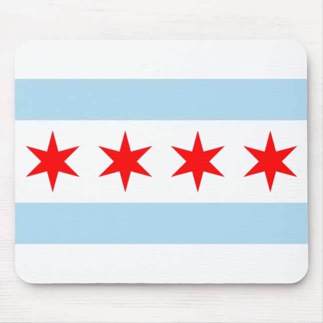 Chicago Flag Mouse Pad (Front)