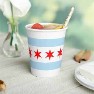 Chicago Flag Paper Cup, Chicago party Cups