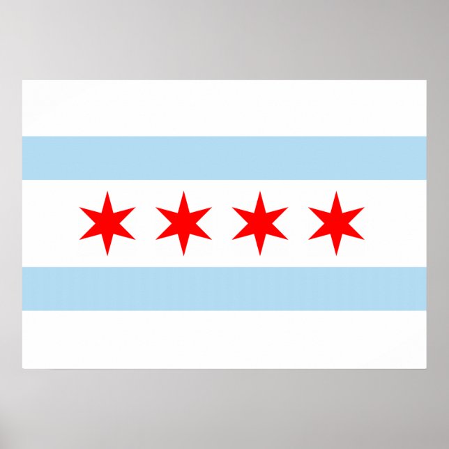 Chicago Flag Poster (Front)