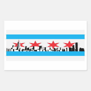 Chicago Flag Rectangular Sticker
