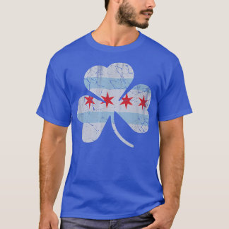 Chicago Flag Shamrock Irish St Patricks Day Couple T-Shirt