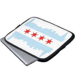 Chicago Flag Skyline Laptop Sleeve