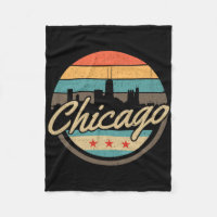 Chicago Flag Skyline Vintage Illinois Usa Souvenir