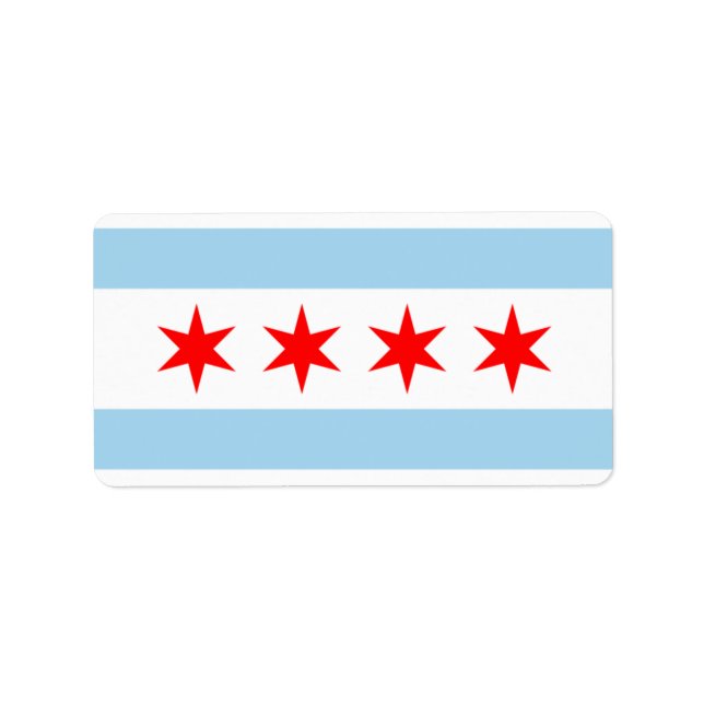 CHICAGO FLAG STICKERS! LABEL (Front)