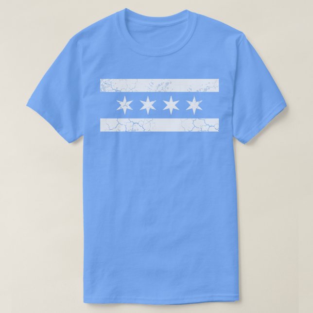 Chicago Flag White Alternate T-Shirt (Design Front)