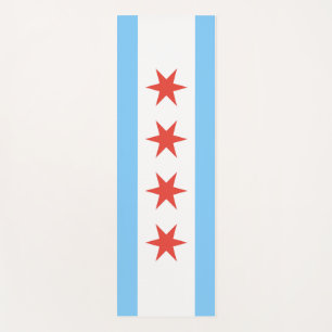 Chicago Flag Yoga Mat