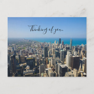 Chicago From Above Thinking Of You Postcard