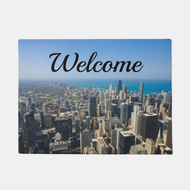 Chicago From Above Welcome Doormat (Front)