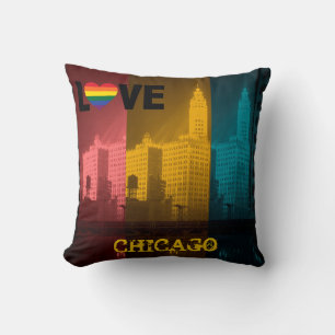 Chicago Gay Lesbian Interest Wrigley Building Cushion