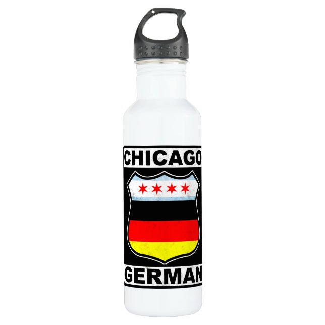 Chicago German American 710 Ml Water Bottle (Front)