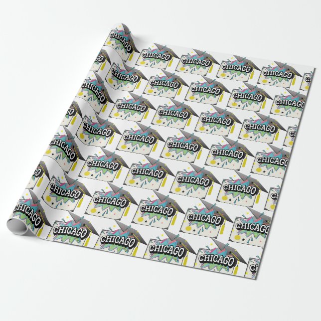 Chicago Graduate  Wrapping Paper (Unrolled)