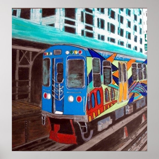 Chicago Grafitti El Train Poster (Front)
