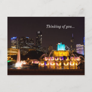 Chicago Grant Park Thinking Of You Postcard