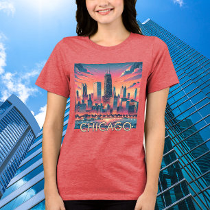 CHICAGO Graphic T-Shirt Tri-Blend Shirt