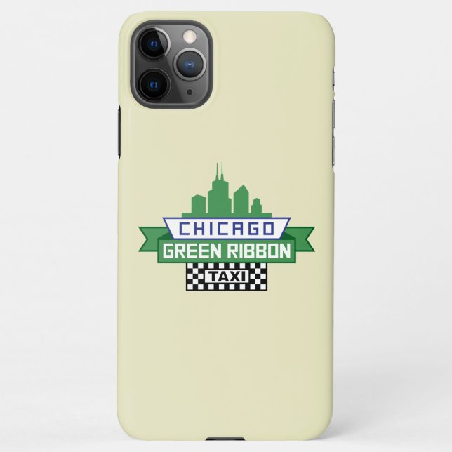 Chicago Green Ribbon Taxi Logo - Fan Art iPhone Case (Back)