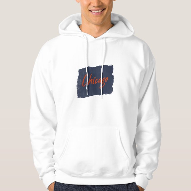 Chicago Handwritten Typography  Hoodie (Front)