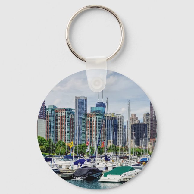 Chicago Harbor Key Ring (Front)