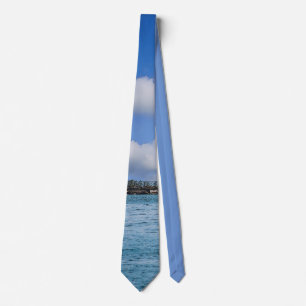Chicago Harbour Lighthouse Painterly Neck Tie