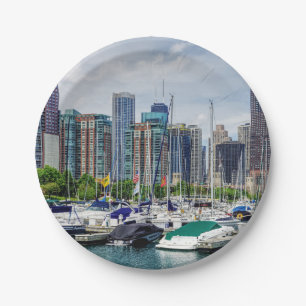 Chicago Harbour Paper Plate