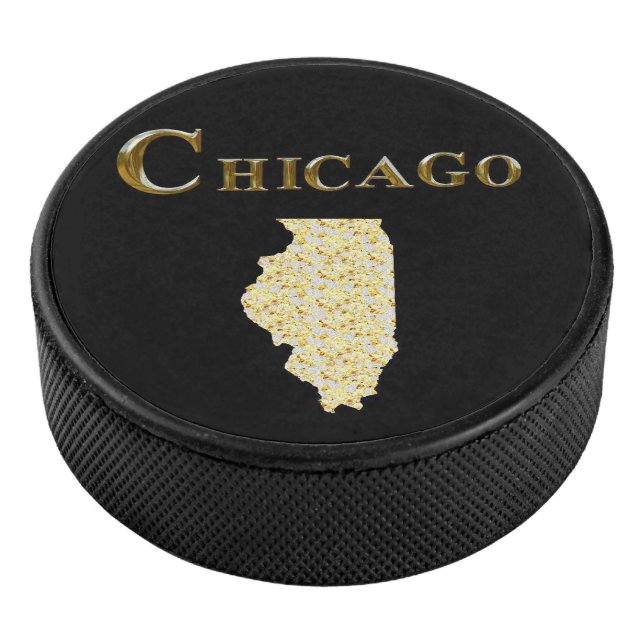 CHICAGO HOCKEY PUCK (3/4)