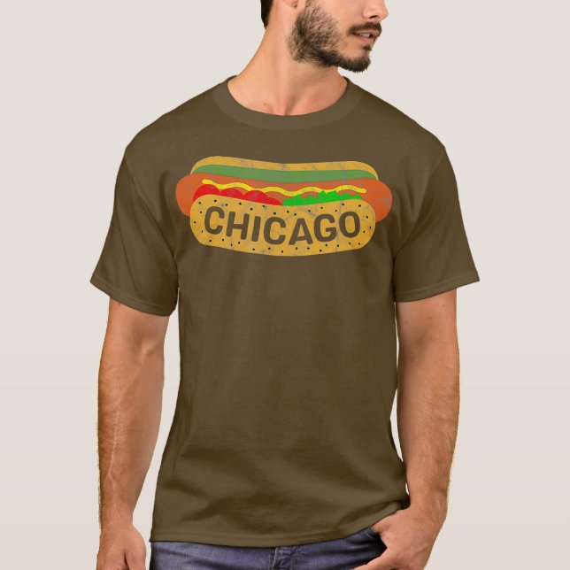 Chicago Hot Dog Lover T-Shirt (Front)