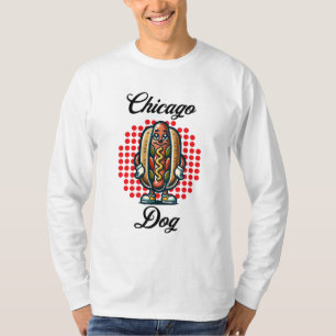 Chicago Hotdog Retro Pop Art T-Shirt