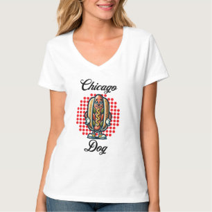Chicago Hotdog Retro Pop Art T-Shirt