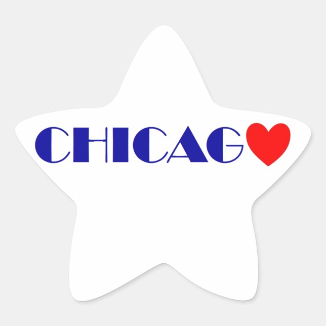 chicago i like star sticker (Front)