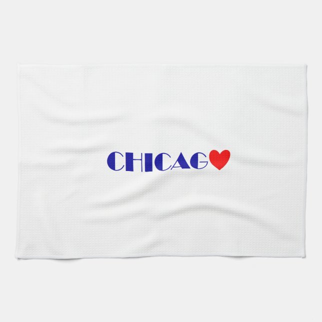chicago i love you tea towel (Horizontal)