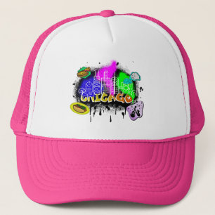 Chicago Iconic Cartoon Trucker Hat